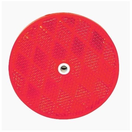 Optronics 2 Round, Red, Center Mount Reflector RE35RB